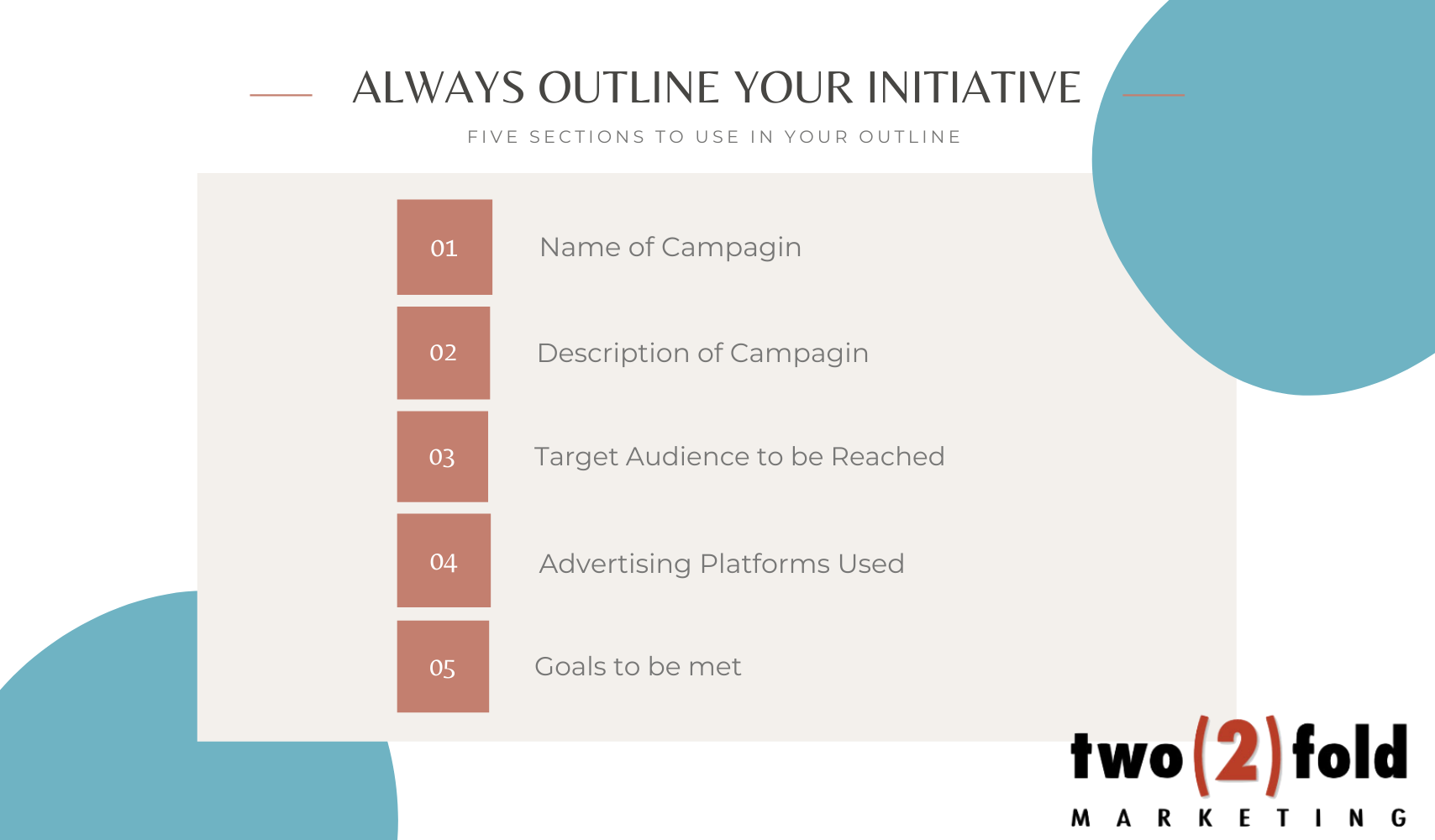 Always Outline Your Initiative